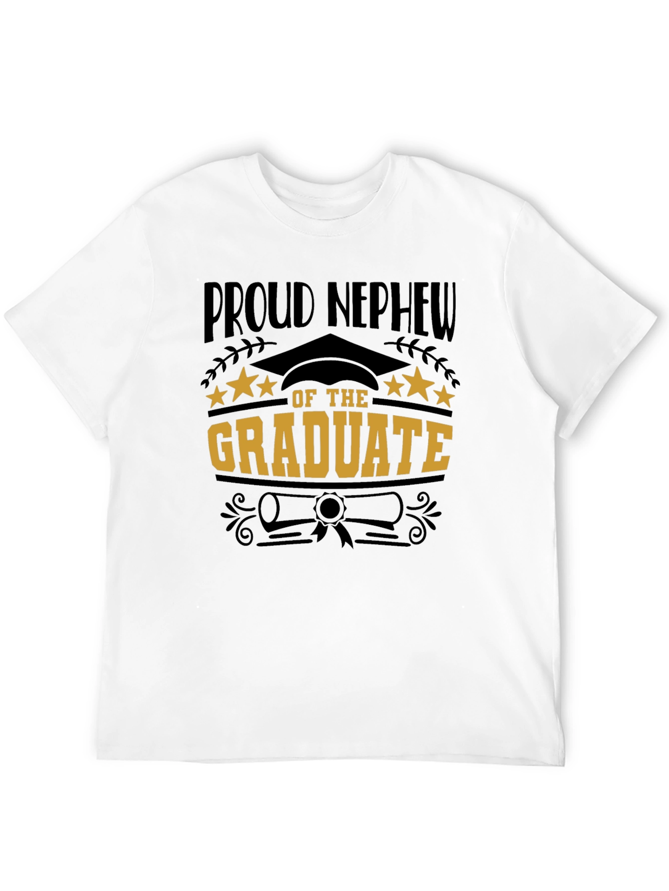 Proud Nephew of the Graduate Black T-Shirt