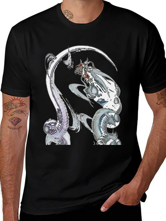 Fantasy Creature Graphic Black T-Shirt