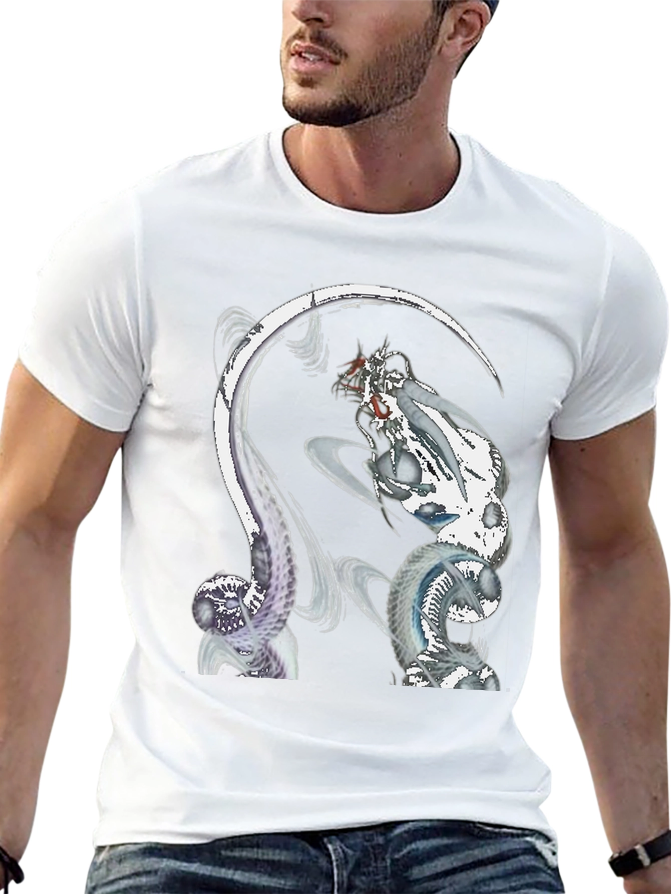 Fantasy Creature Graphic Black T-Shirt