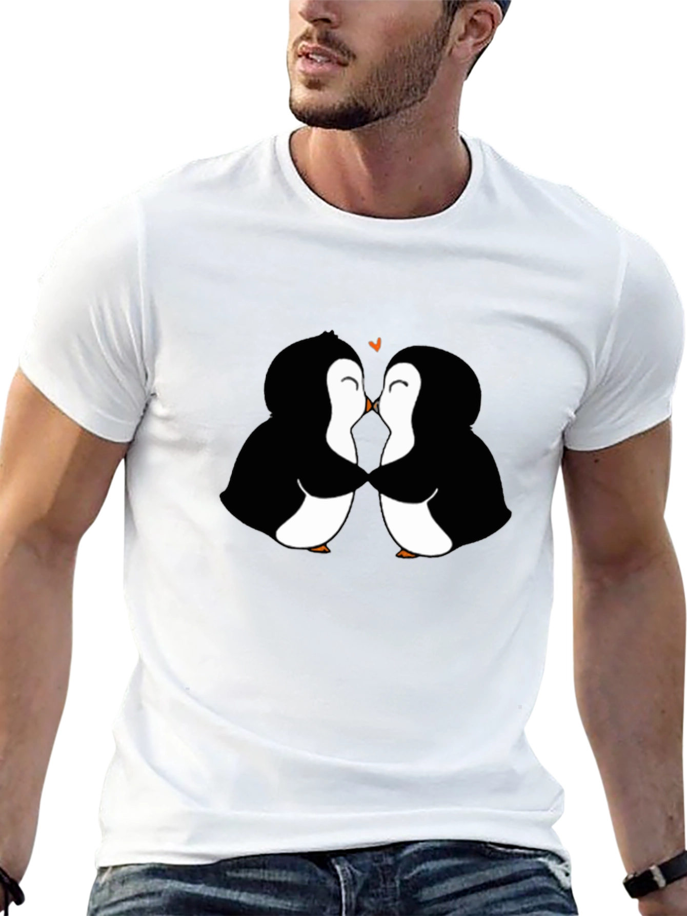 Penguin Love Black T-Shirt
