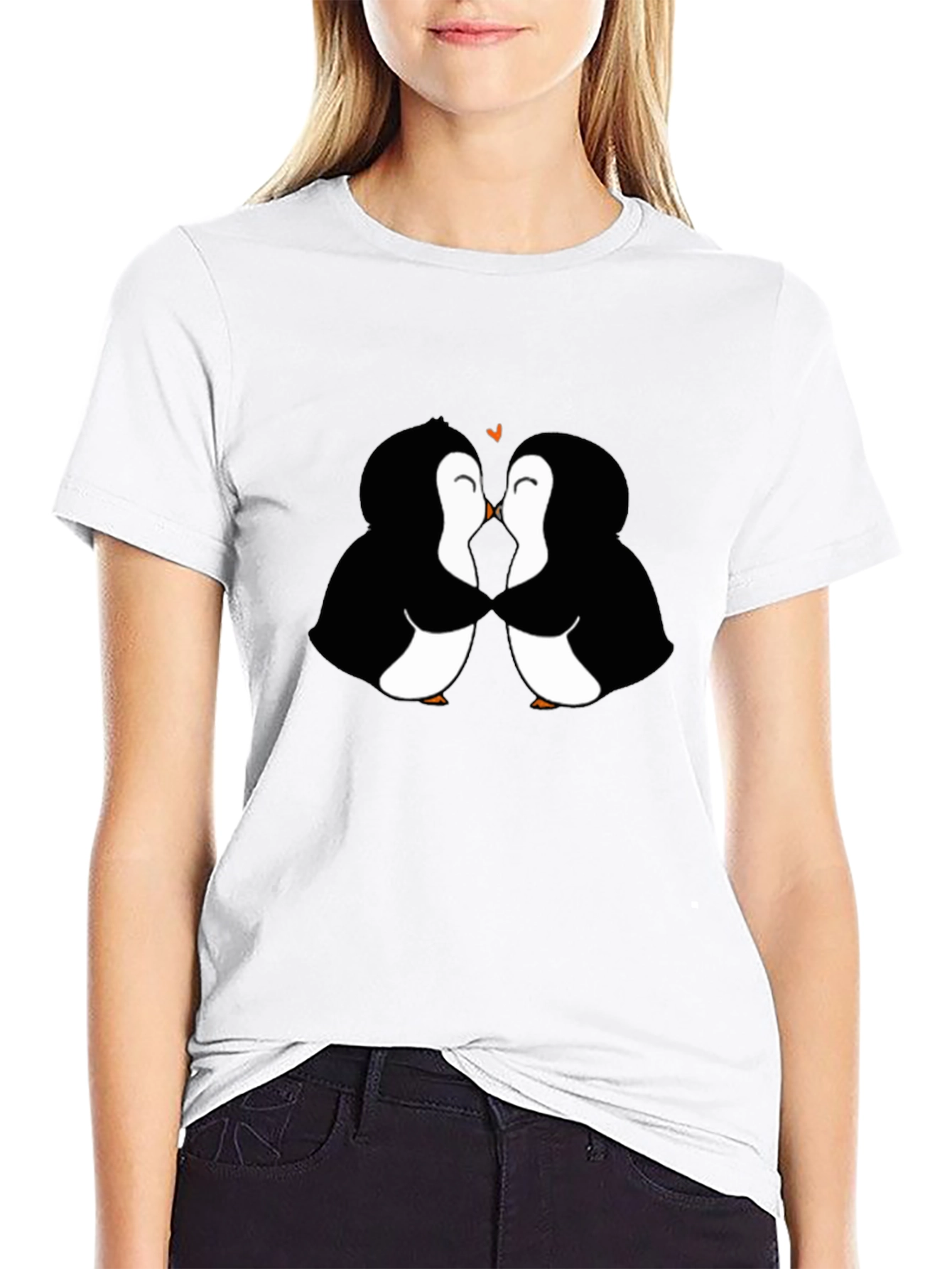 Penguin Love Black T-Shirt