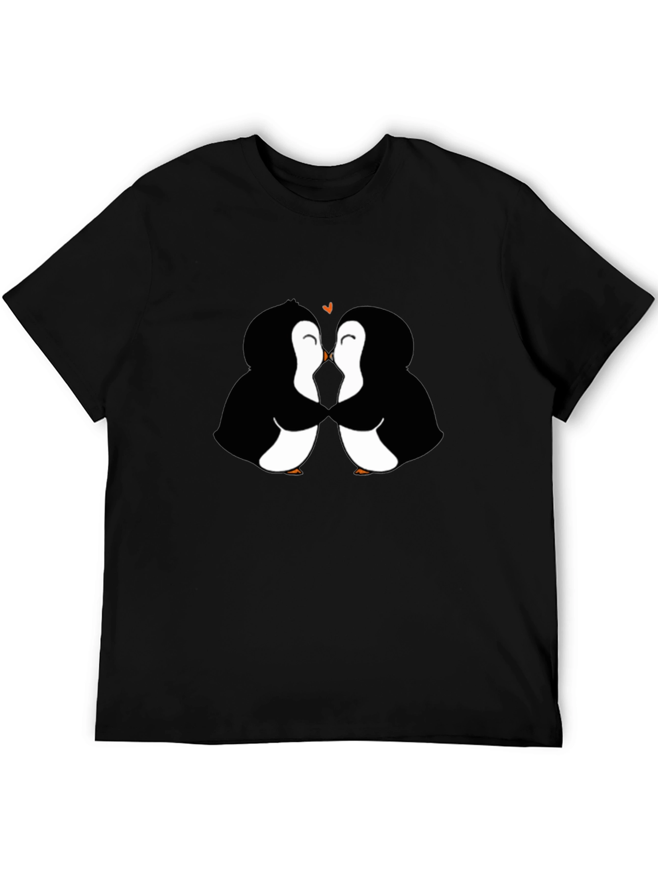 Penguin Love Black T-Shirt