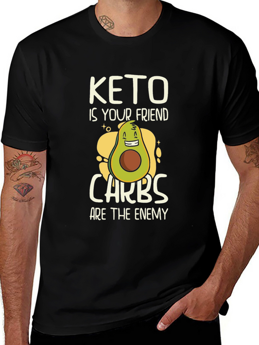 Keto is Your Friend Graphic T-Shirt - Black