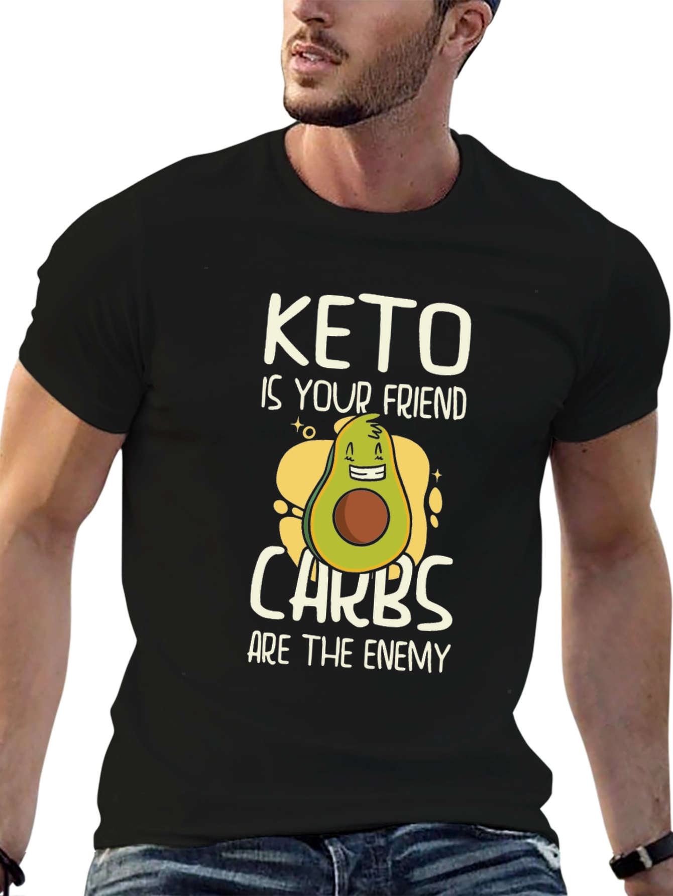 Keto is Your Friend Graphic T-Shirt - Black