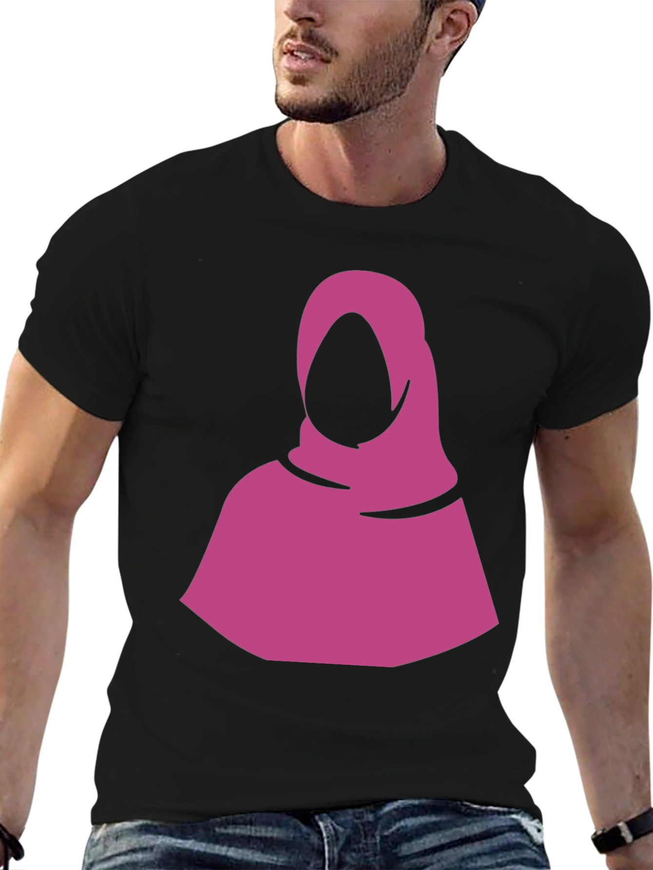 Minimalist Hijab Graphic Tee - Black