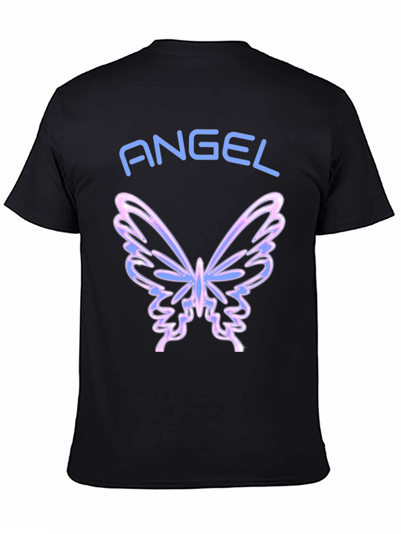 Angel Butterfly Graphic Tee - Black