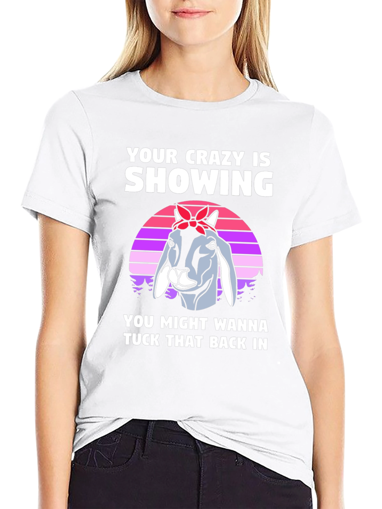 Crazy Goat Graphic Tee - Tuck That Back In