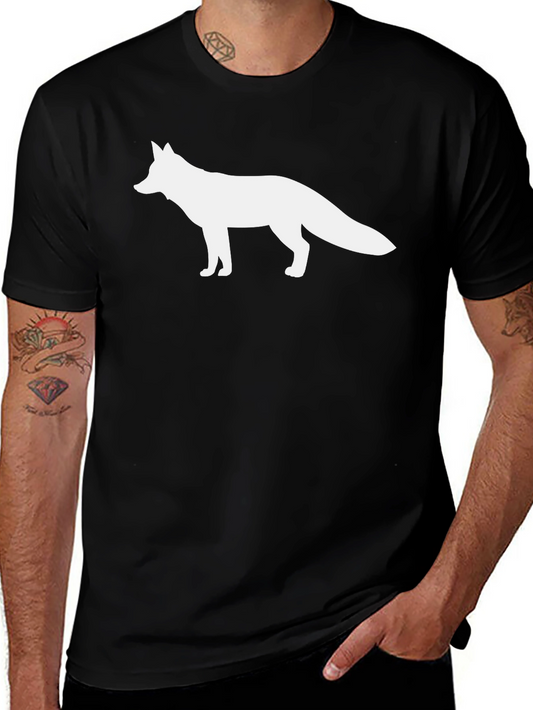 Fox Silhouette Graphic Tee - Black Cotton T-Shirt