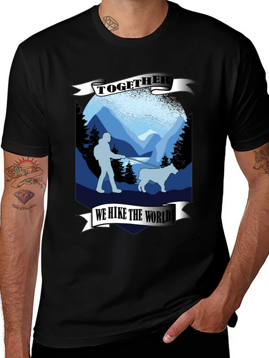 Hiker & Dog T-Shirt: Together We Hike the World