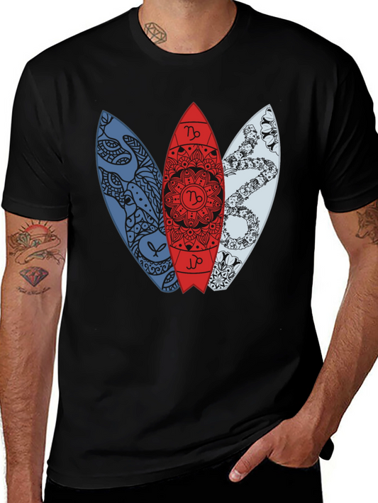 Surfboard Zodiac T-Shirt - Capricorn Design