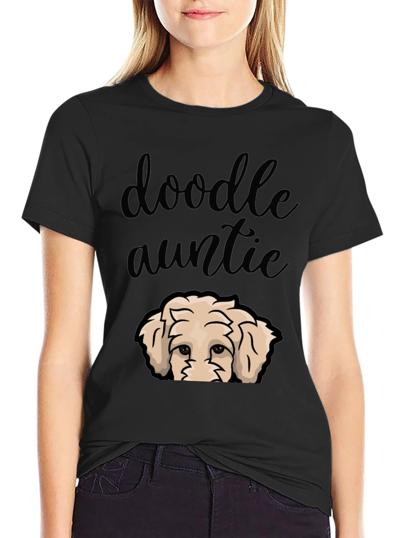 Doodle Auntie T-Shirt - Cute Dog Lover Tee