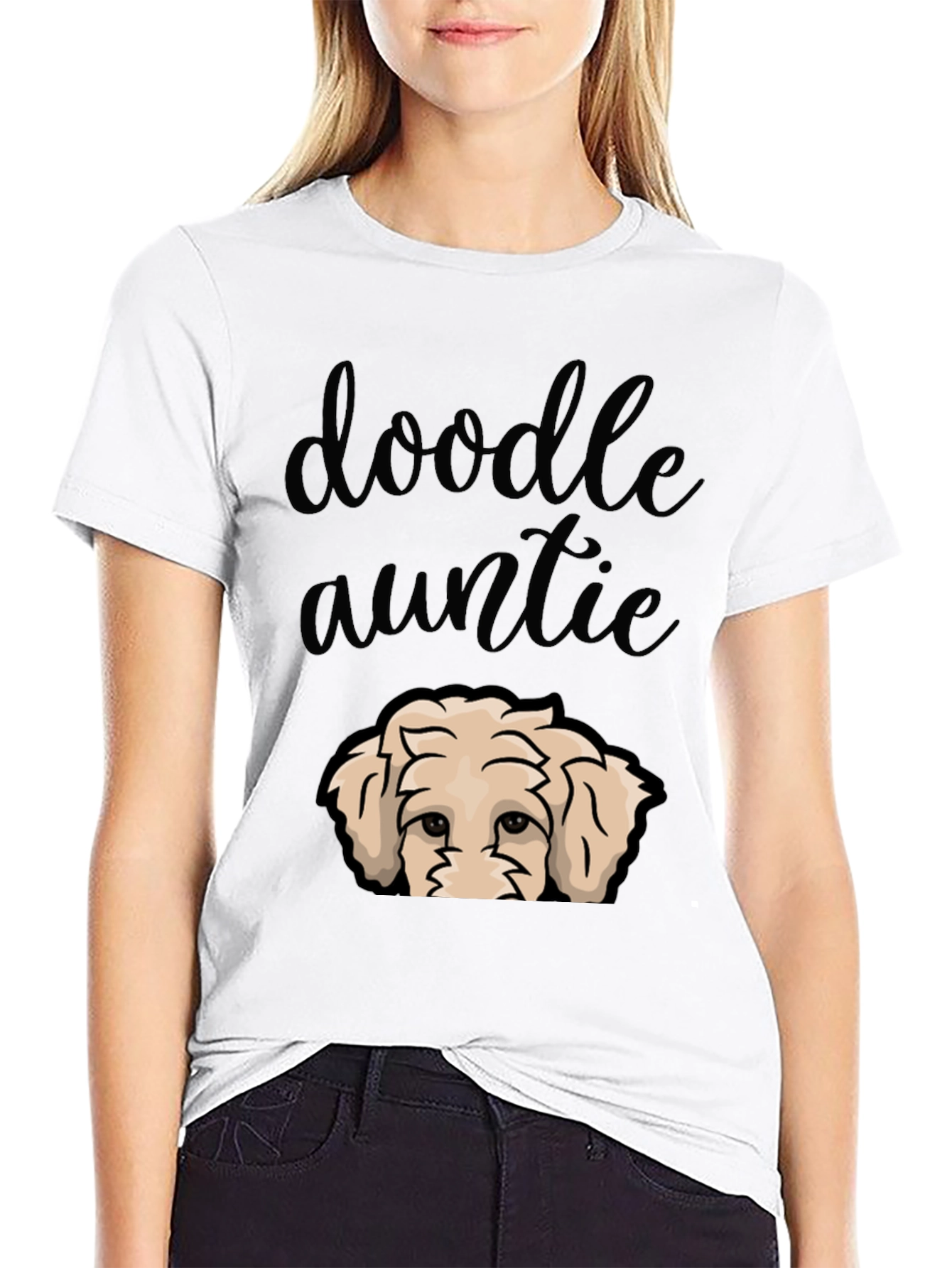 Doodle Auntie T-Shirt - Cute Dog Lover Tee