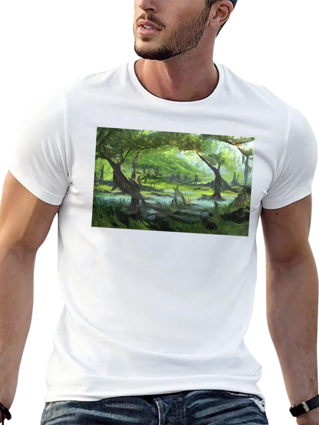 Swamp Scene Graphic T-Shirt