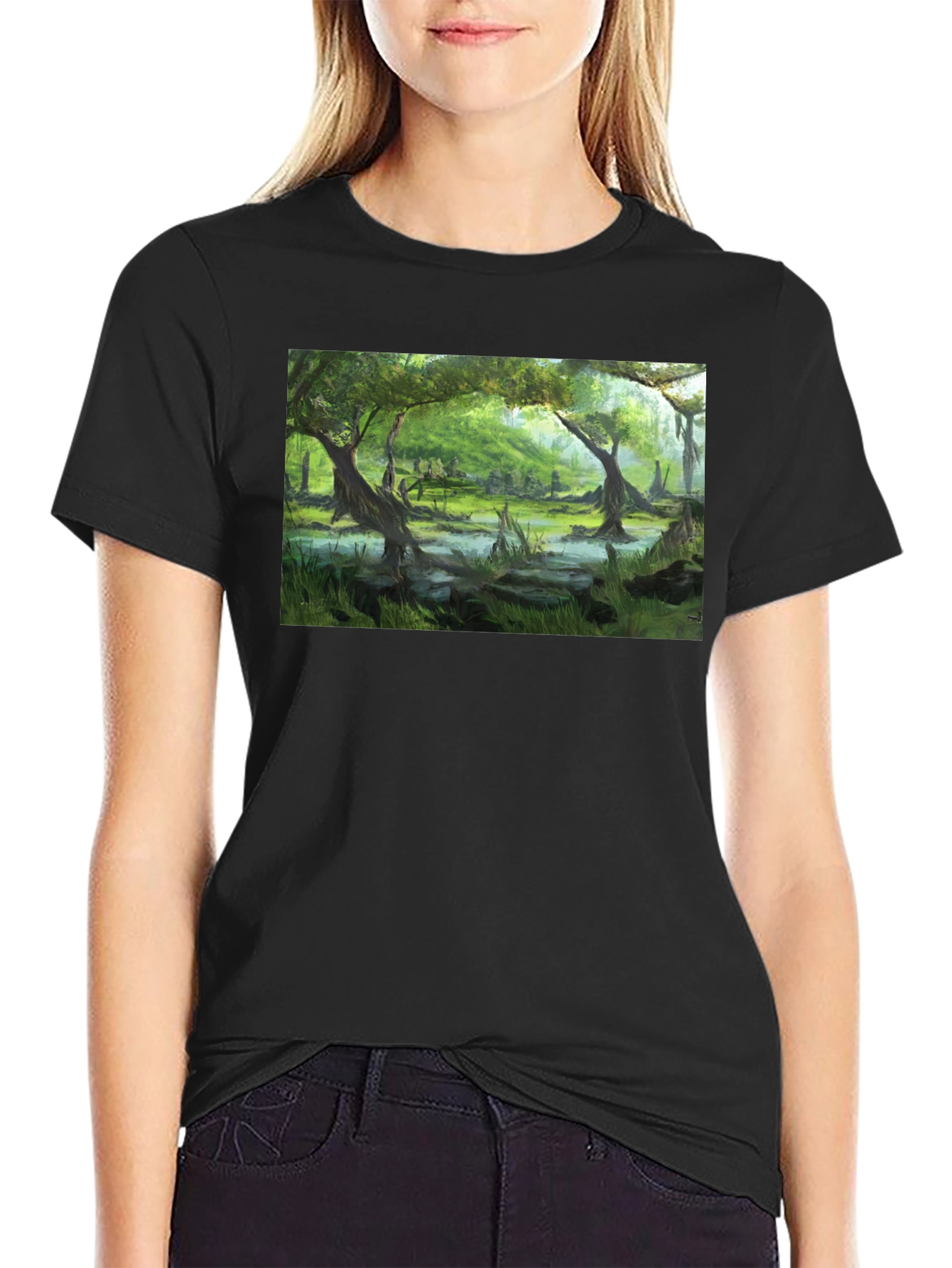 Swamp Scene Graphic T-Shirt