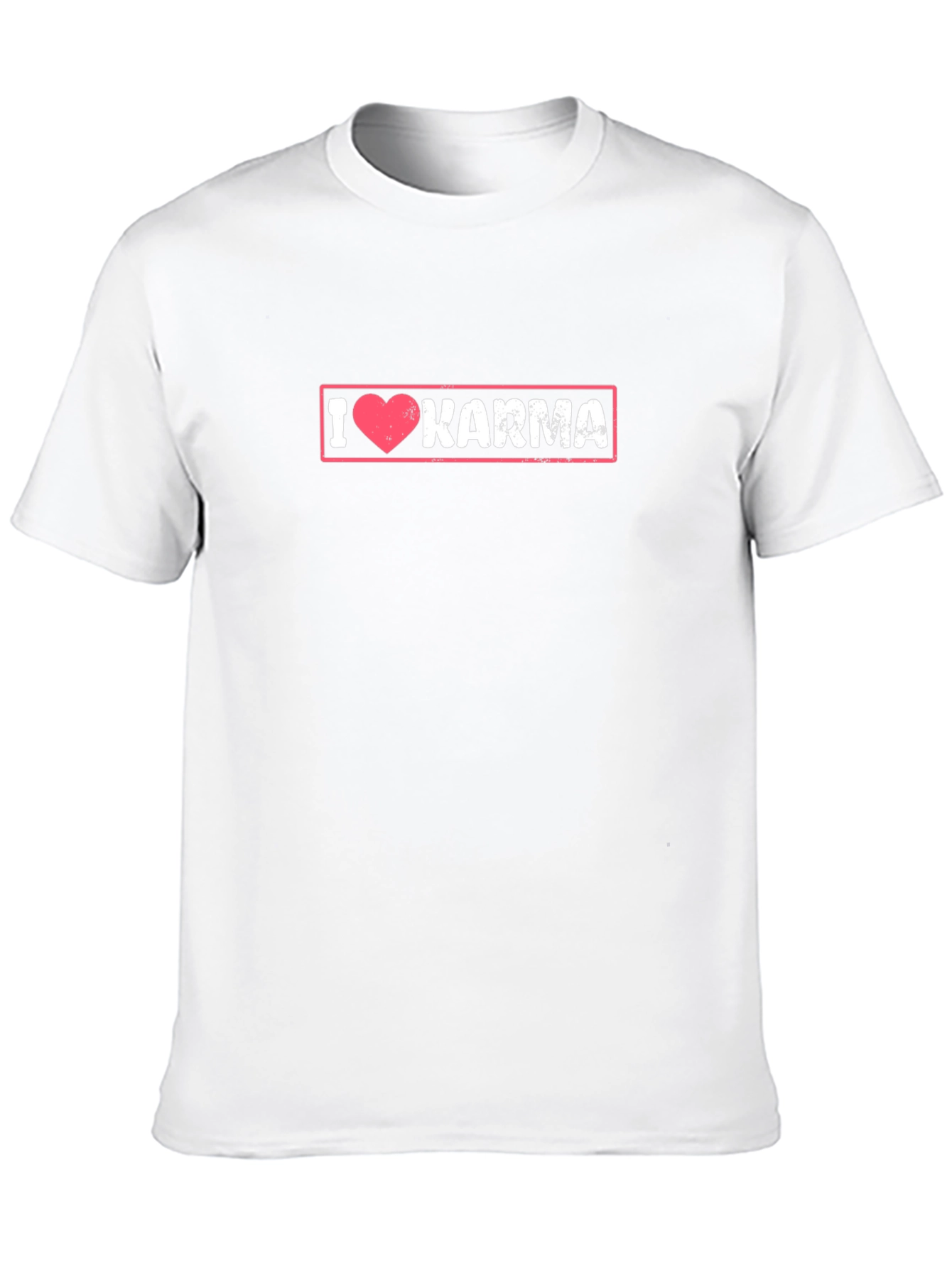 I Love Karma Graphic Tee - Black Cotton T-Shirt