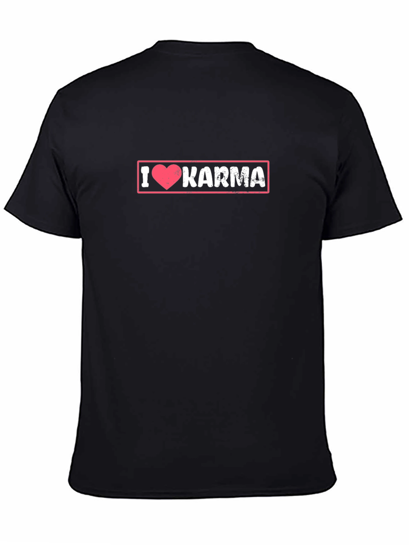 I Love Karma Graphic Tee - Black Cotton T-Shirt
