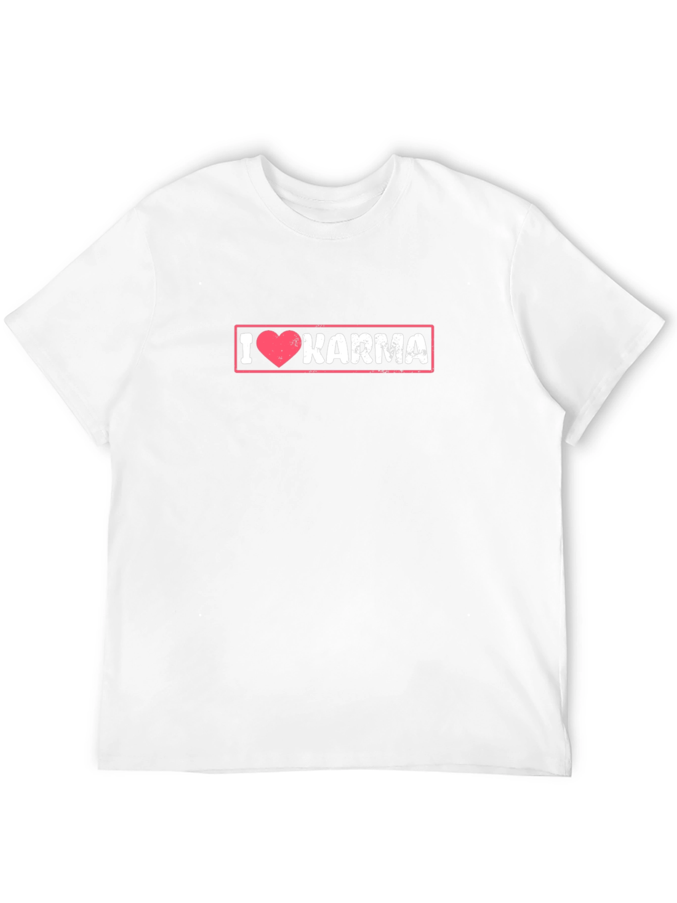 I Love Karma Graphic Tee - Black Cotton T-Shirt
