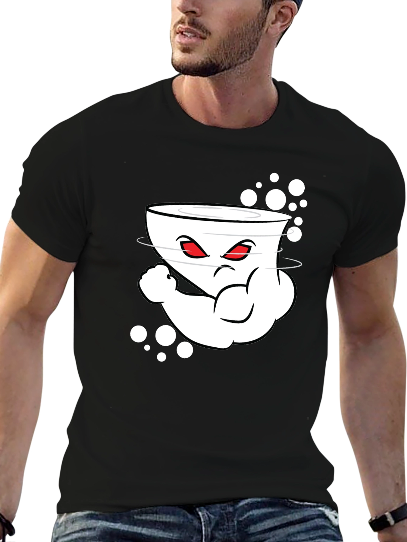 Humorous Tornado Cartoon Graphic T-Shirt