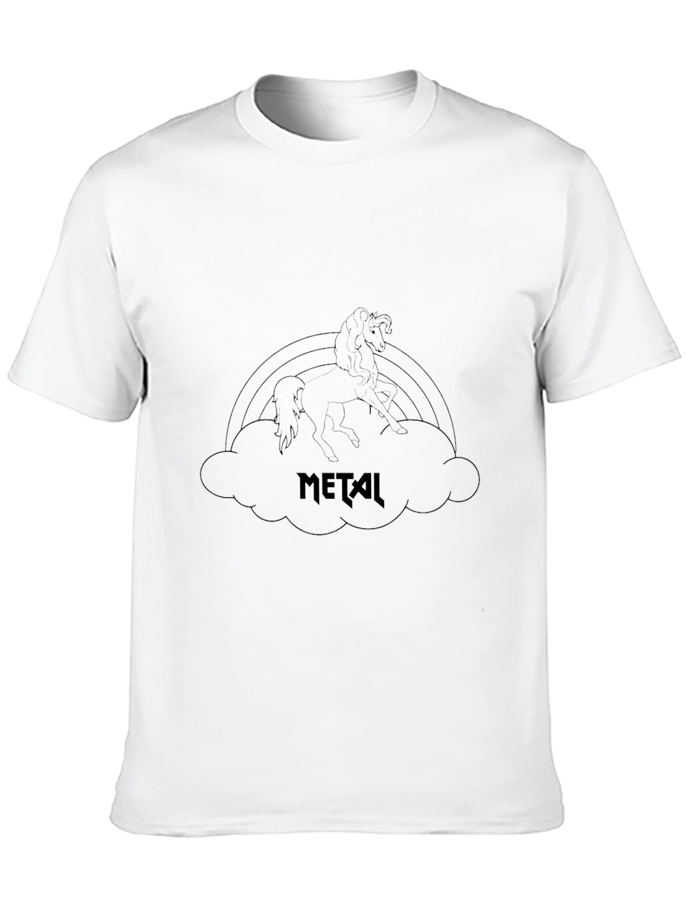 Metal Unicorn Rainbow Graphic Tee
