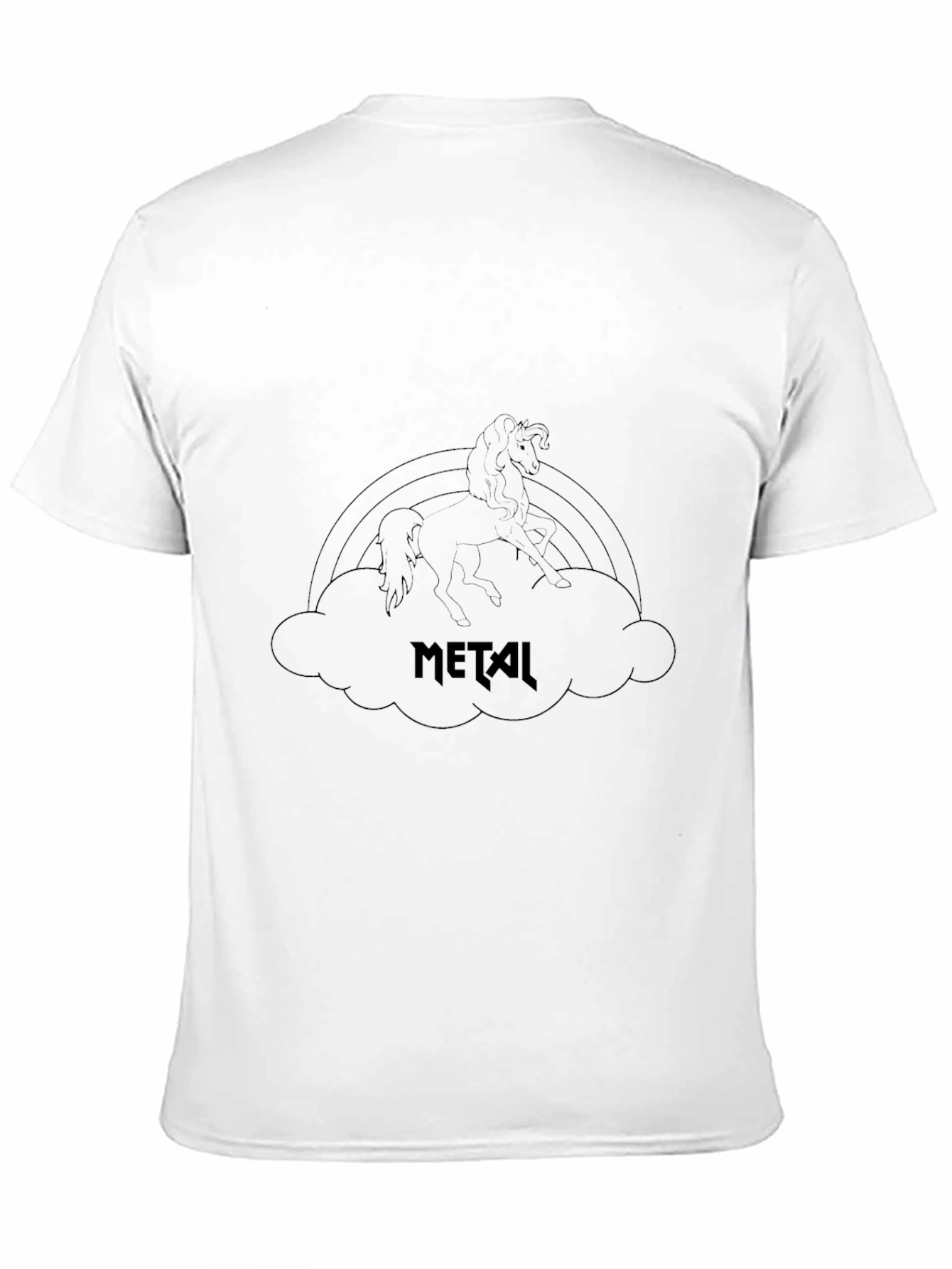 Metal Unicorn Rainbow Graphic Tee