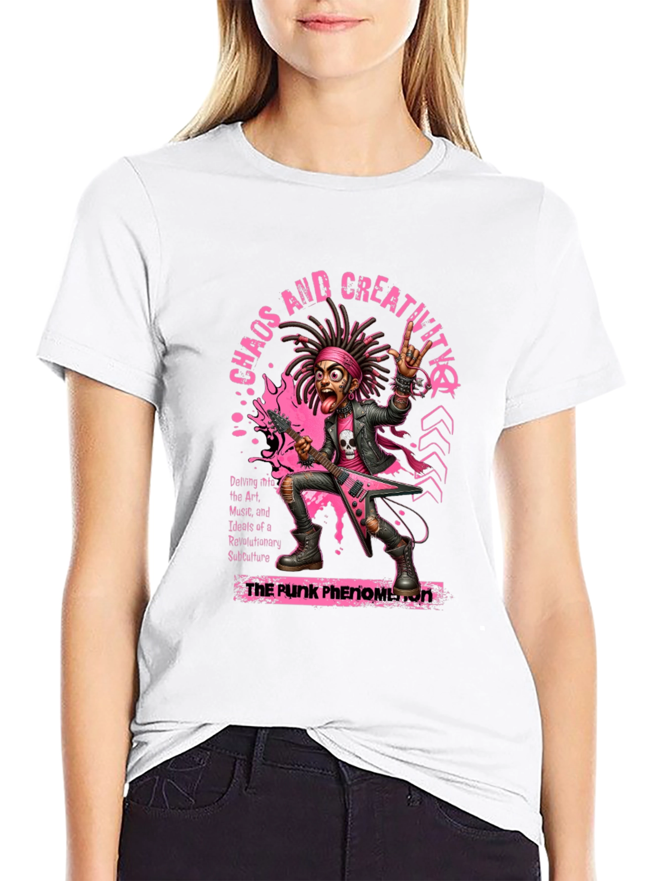 Chaos and Creativity Punk Graphic T-Shirt