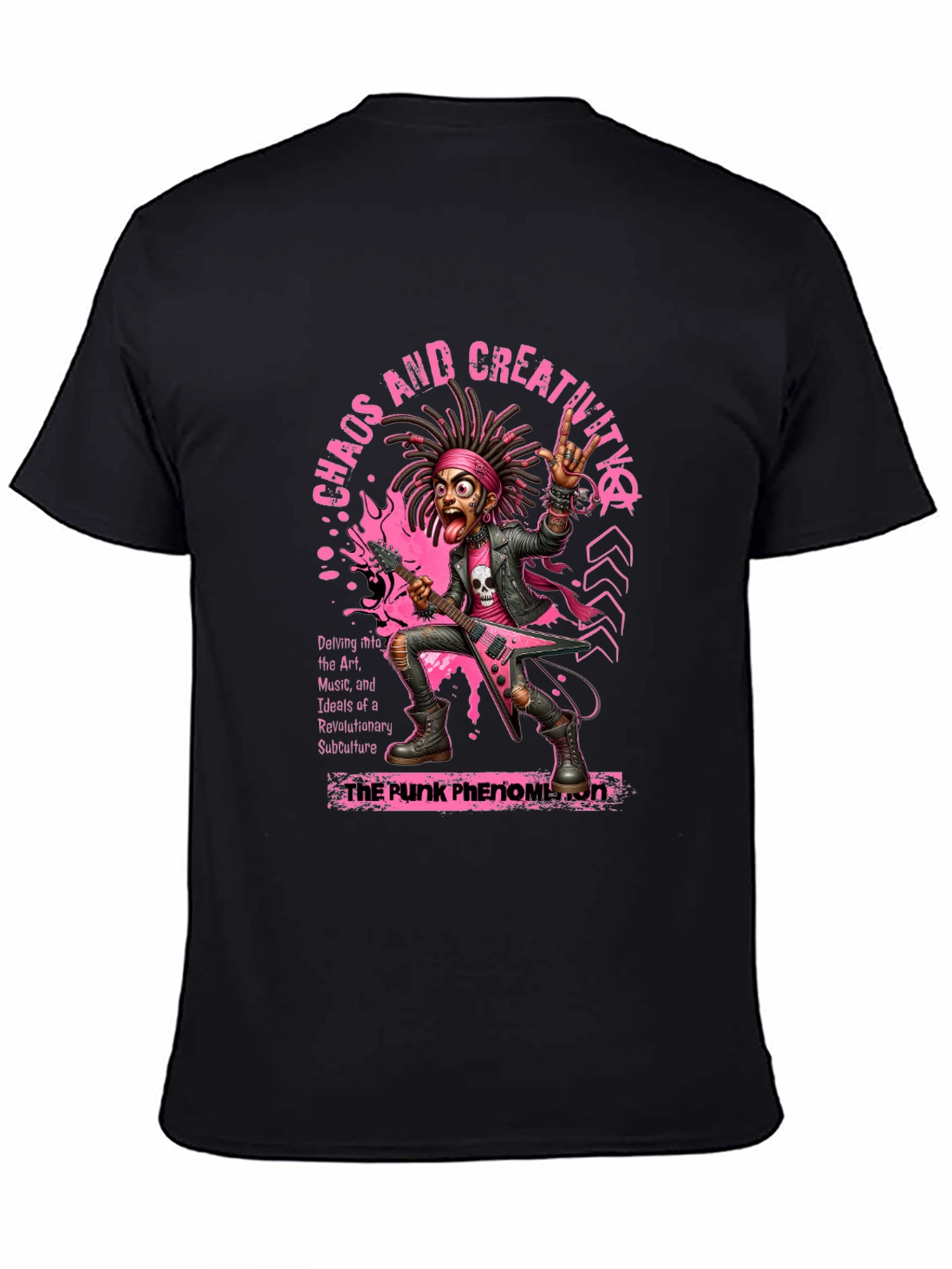 Chaos and Creativity Punk Graphic T-Shirt