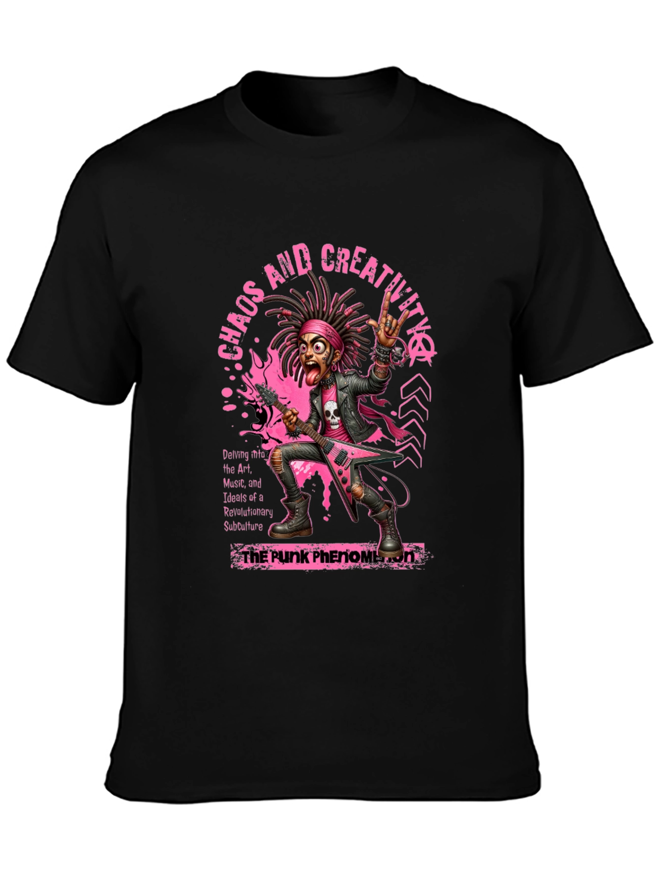 Chaos and Creativity Punk Graphic T-Shirt