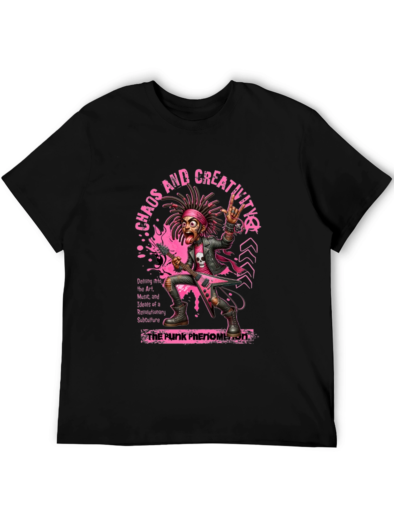 Chaos and Creativity Punk Graphic T-Shirt