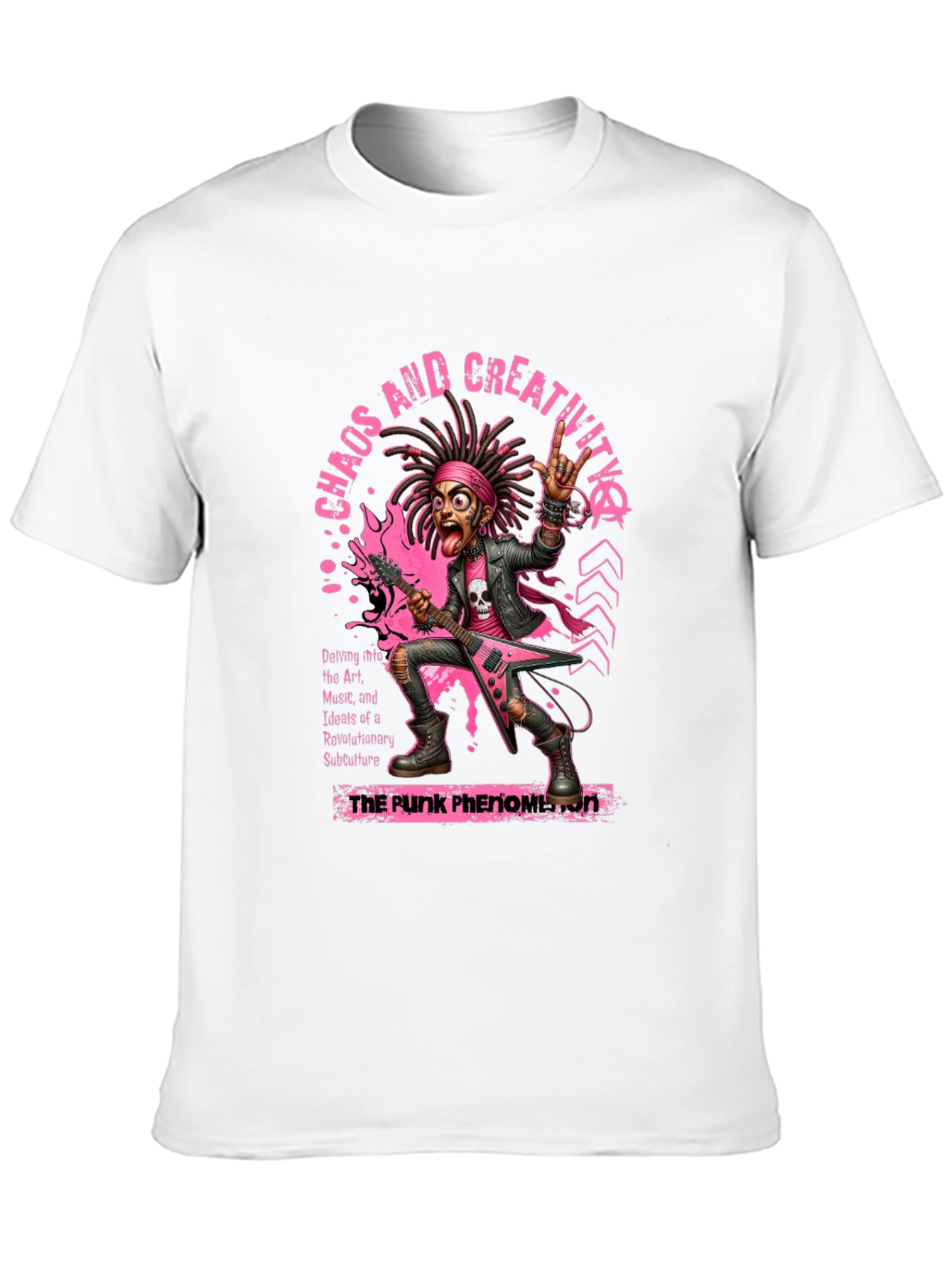 Chaos and Creativity Punk Graphic T-Shirt