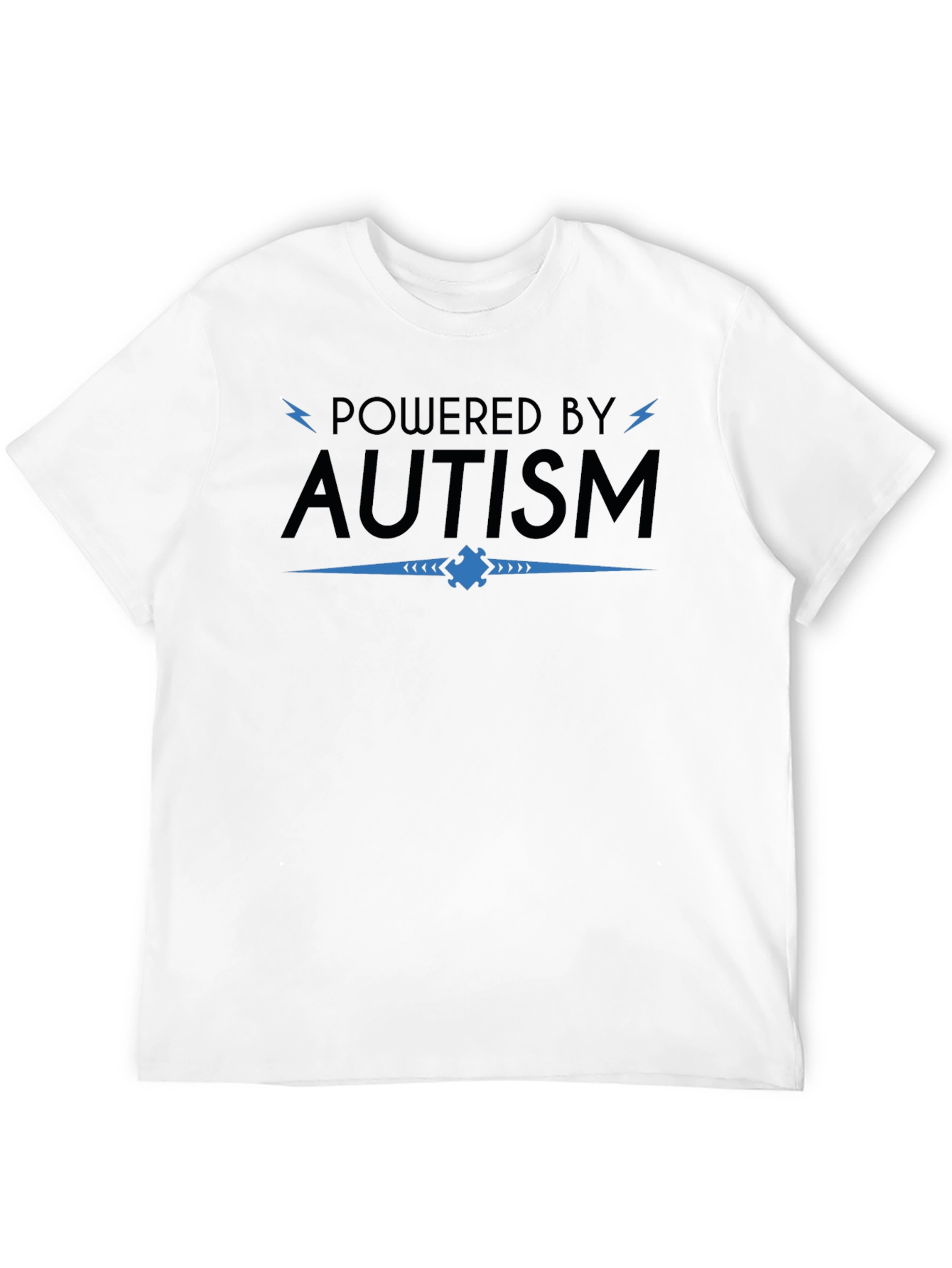 Powered By Autism Awareness Graphic T-Shirt