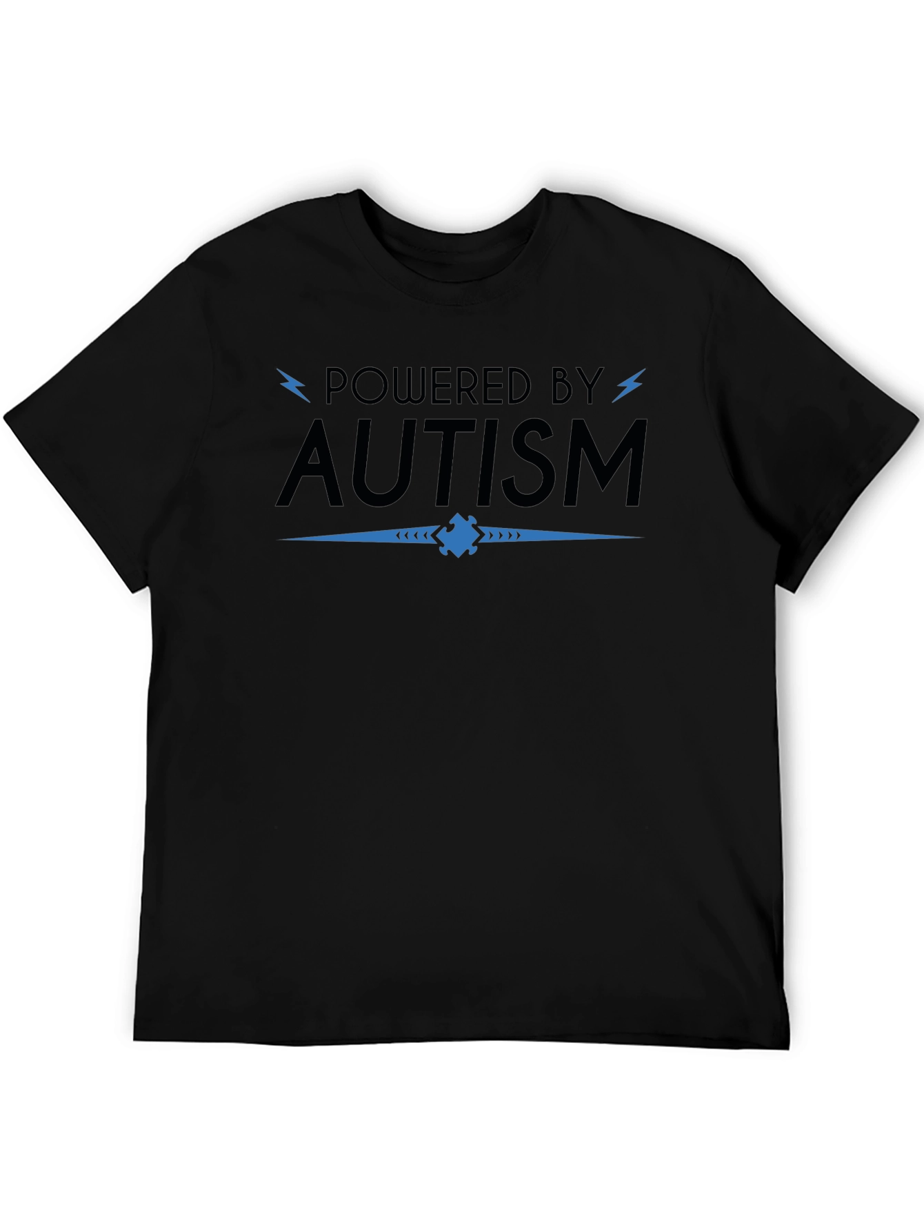 Powered By Autism Awareness Graphic T-Shirt