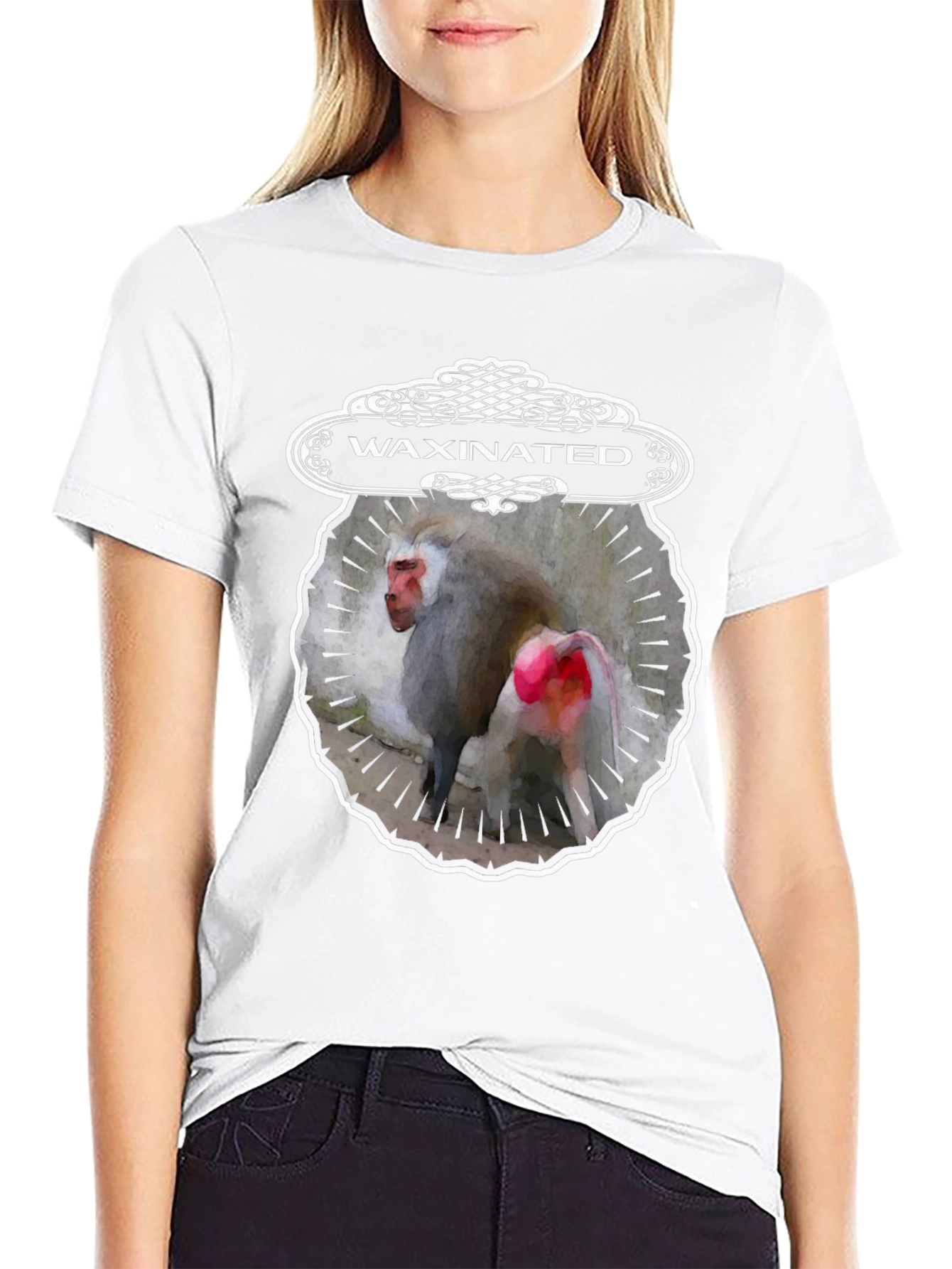 Waxinated Monkey Graphic T-Shirt - Unique Design