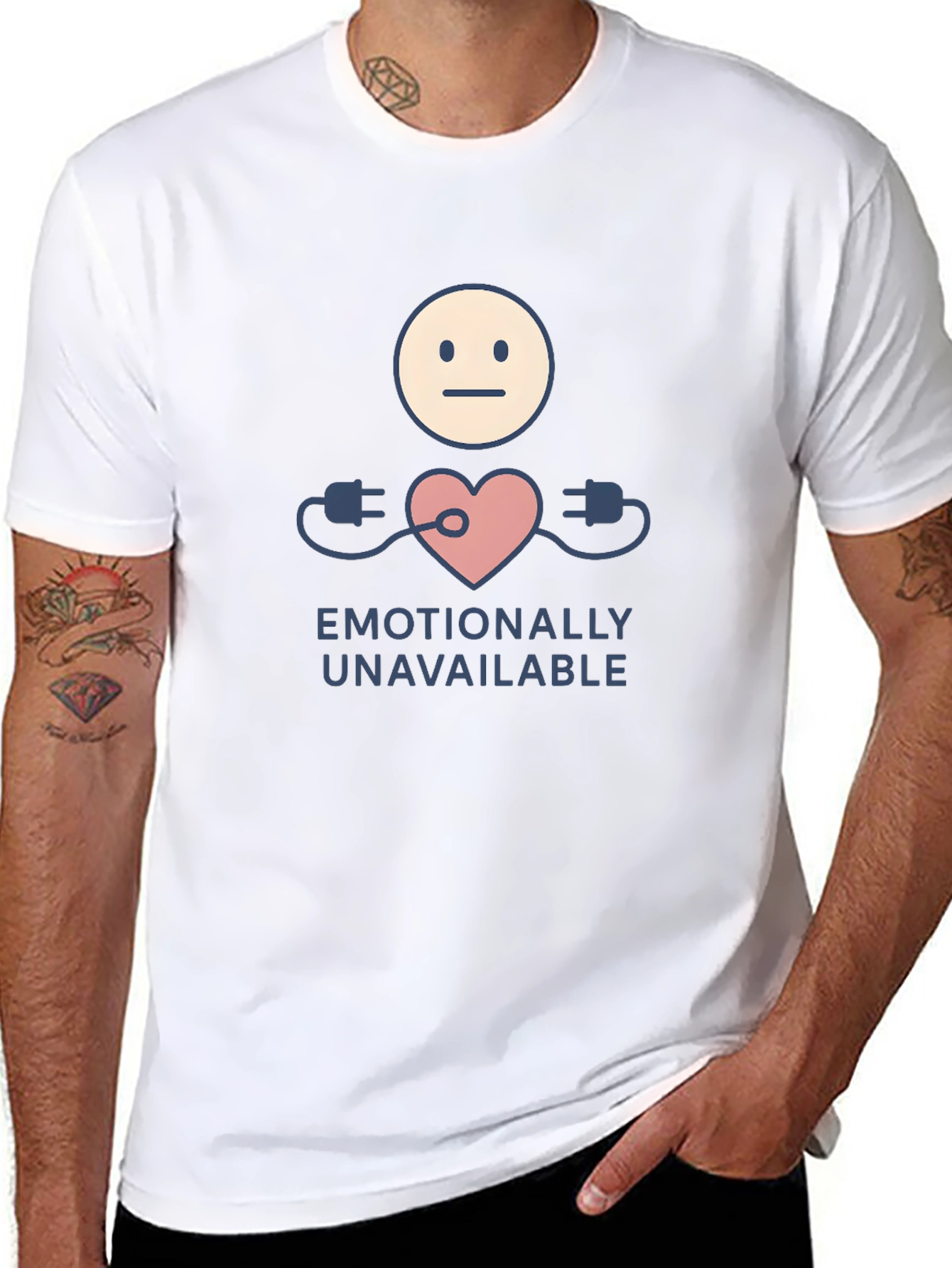 Emotionally Unavailable Graphic Tee - Black Unisex Shirt