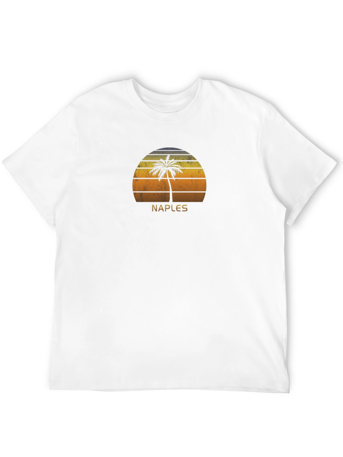 Naples Palm Tree Sunset Graphic Tee - Black