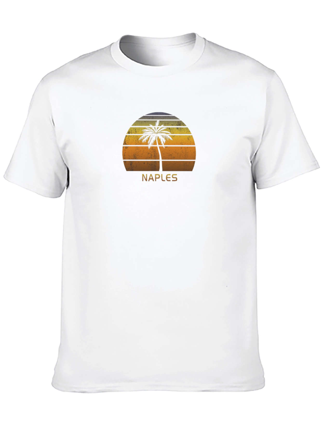 Naples Palm Tree Sunset Graphic Tee - Black