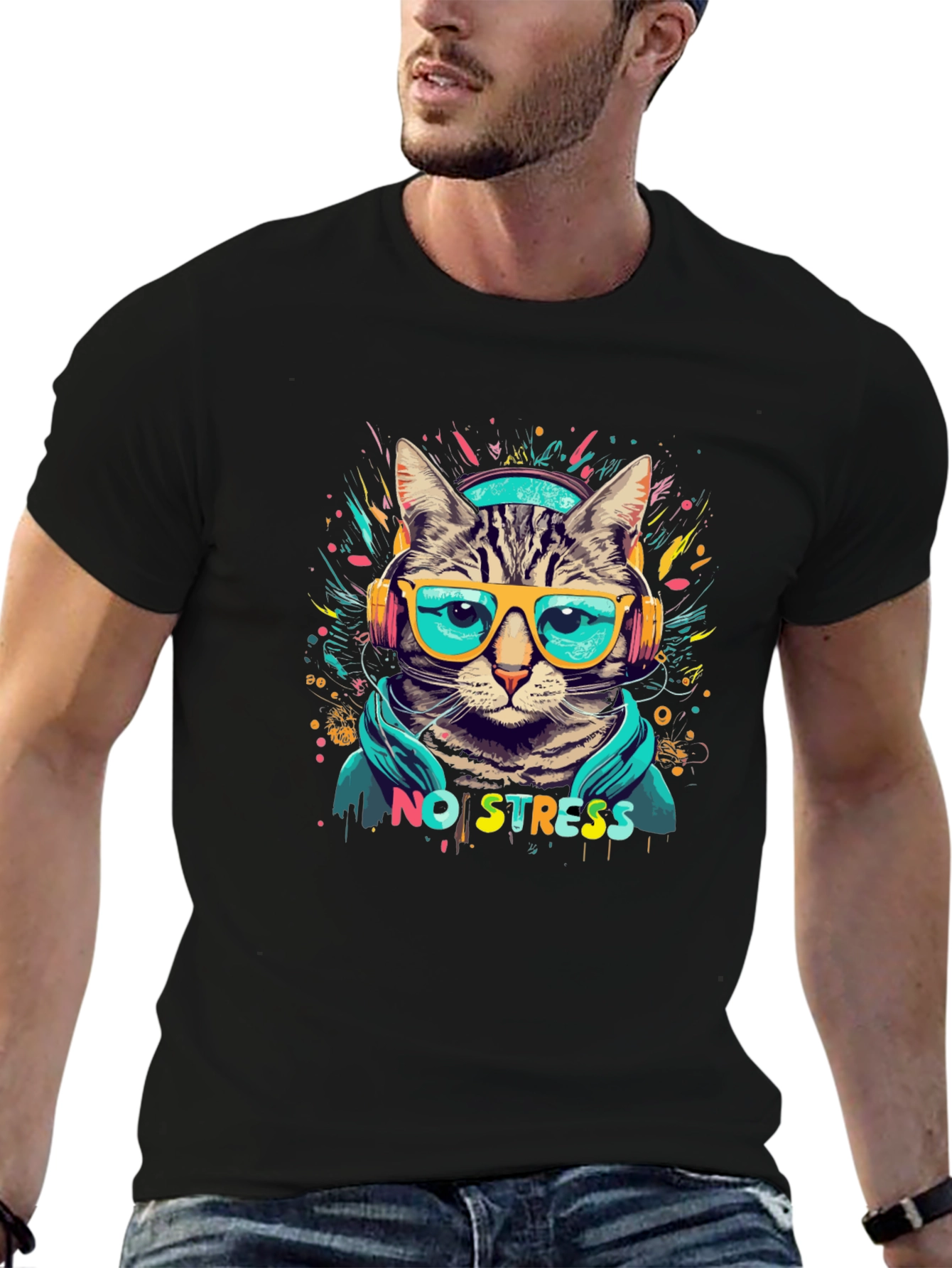 Cool Cat No Stress T-Shirt