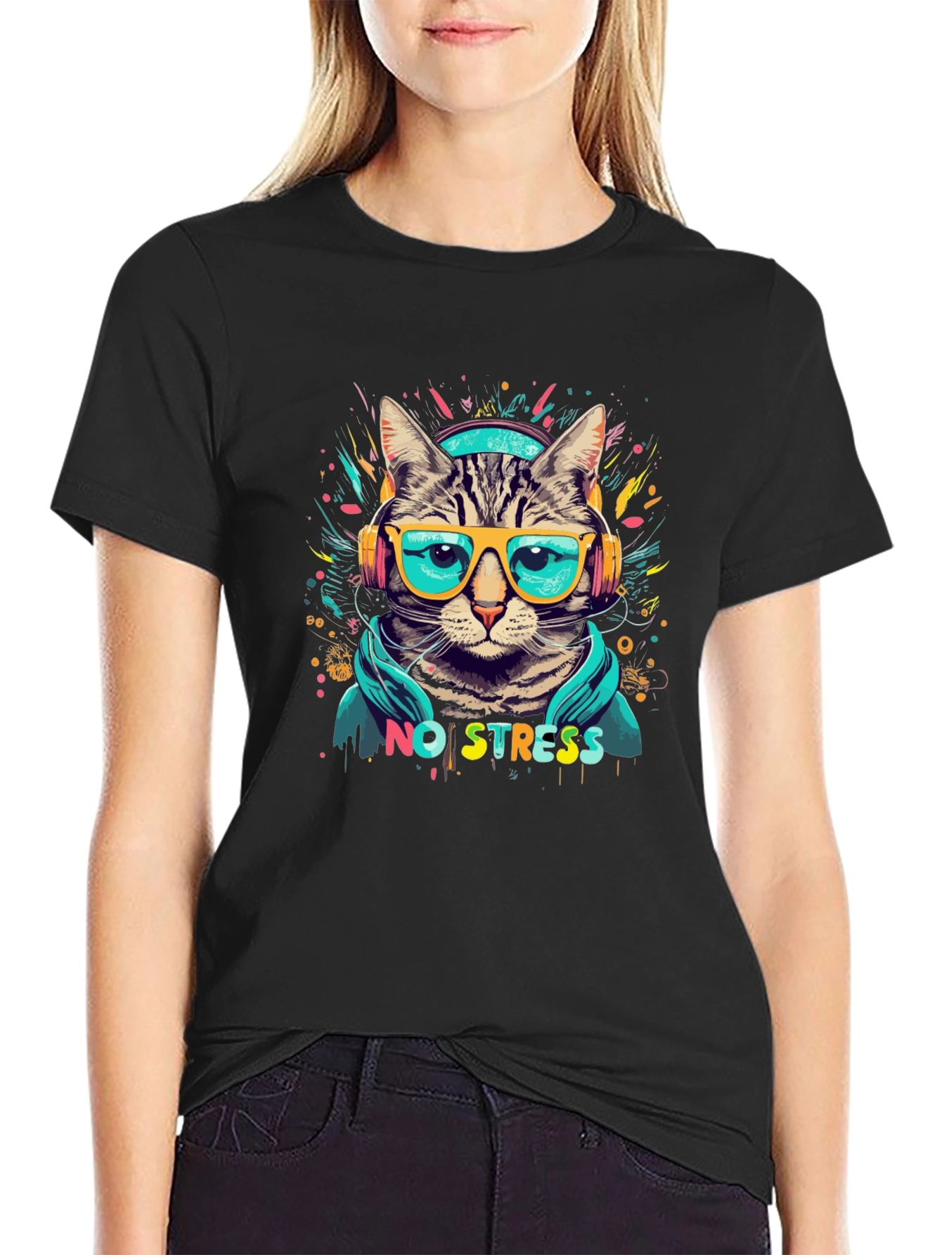 Cool Cat No Stress T-Shirt