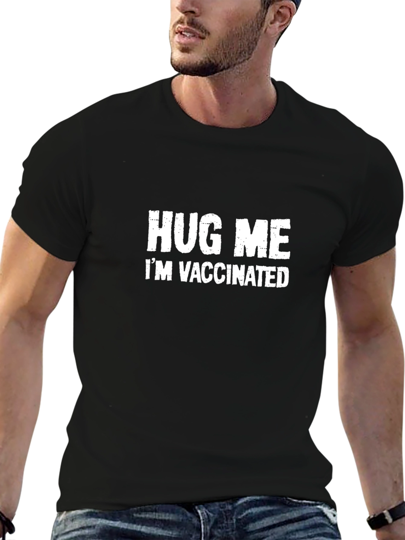Hug Me Im Vaccinated T-Shirt - Novelty Graphic Tee