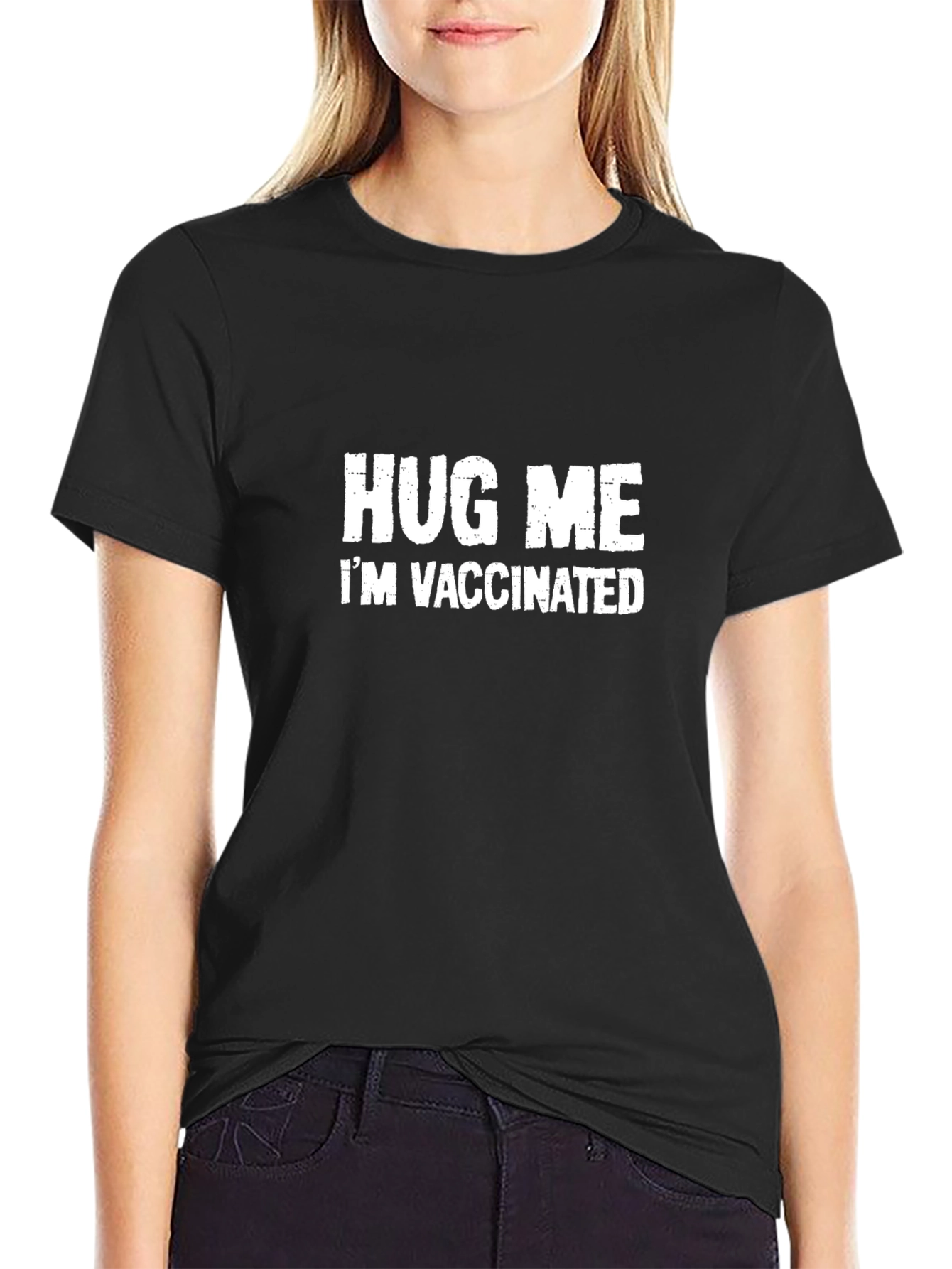 Hug Me Im Vaccinated T-Shirt - Novelty Graphic Tee
