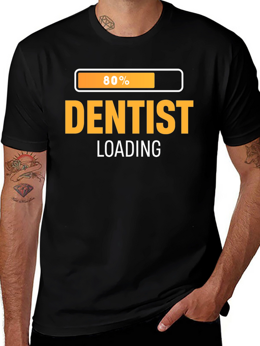 Dentist Loading Graphic T-Shirt - Black Cotton Tee