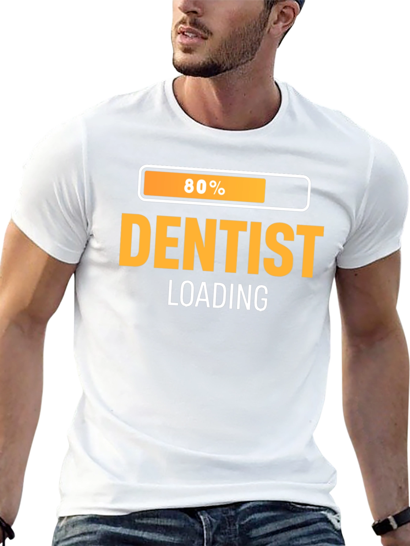 Dentist Loading Graphic T-Shirt - Black Cotton Tee