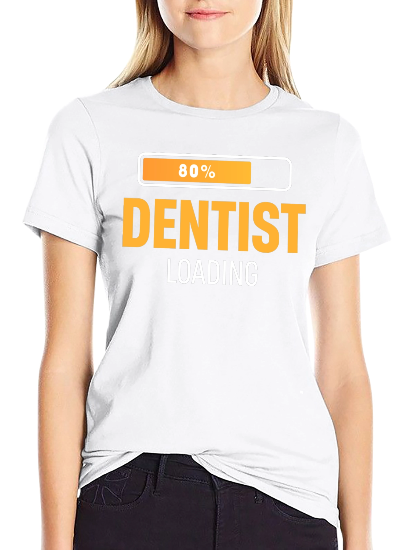 Dentist Loading Graphic T-Shirt - Black Cotton Tee