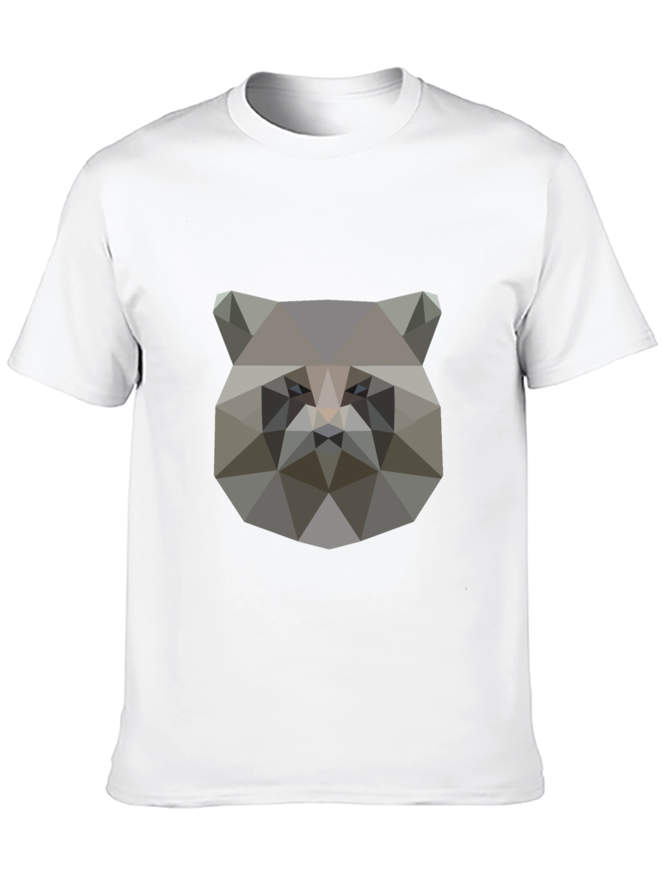 Geometric Raccoon Graphic Tee - Modern Style