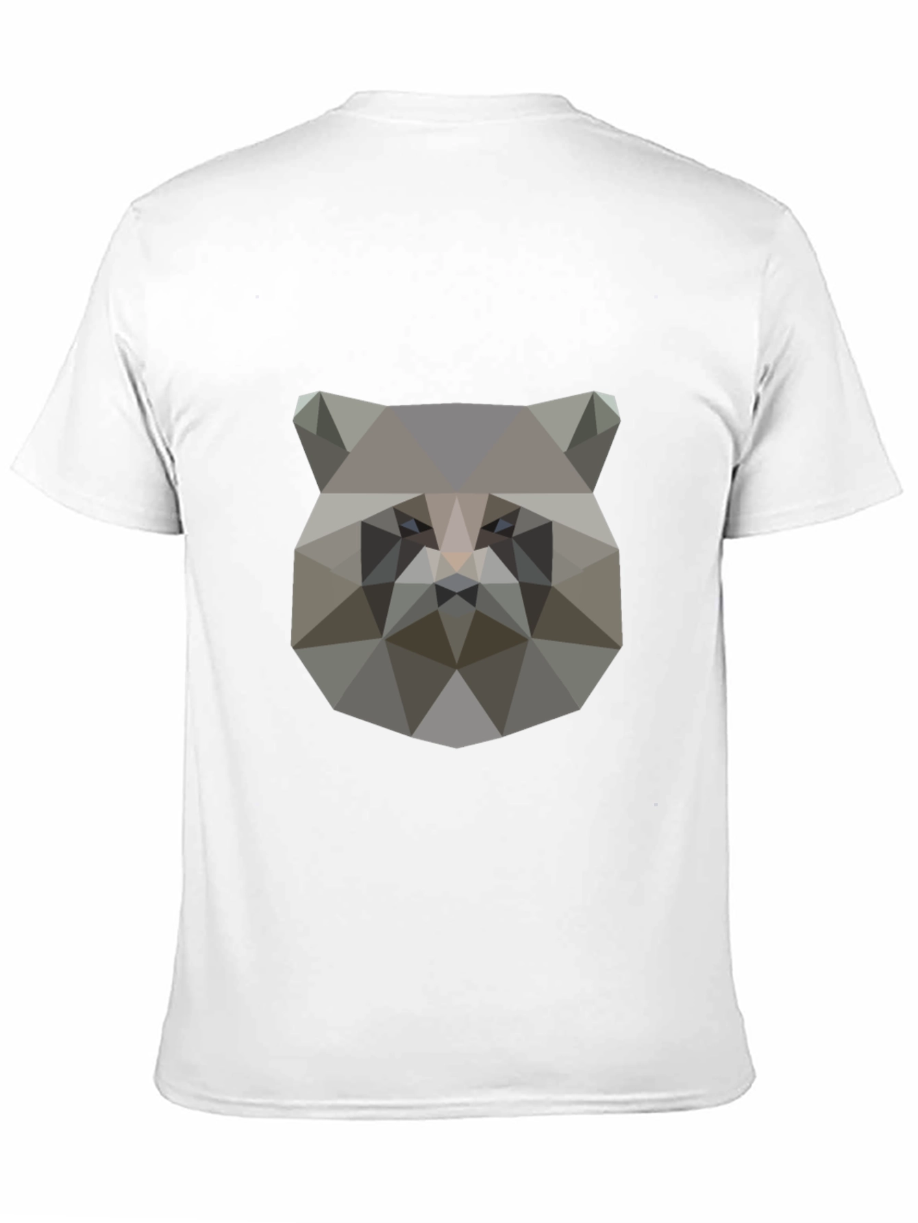 Geometric Raccoon Graphic Tee - Modern Style