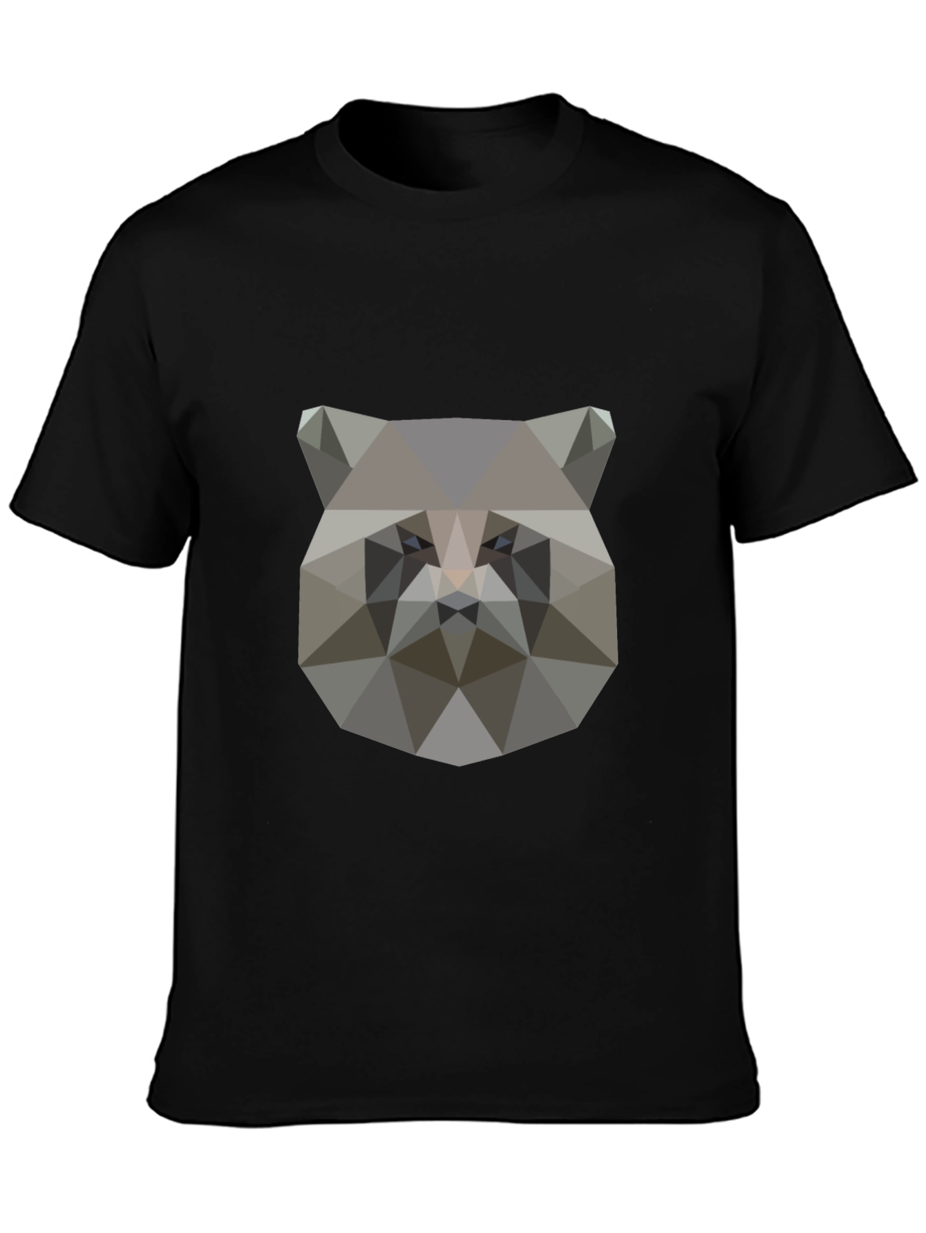 Geometric Raccoon Graphic Tee - Modern Style