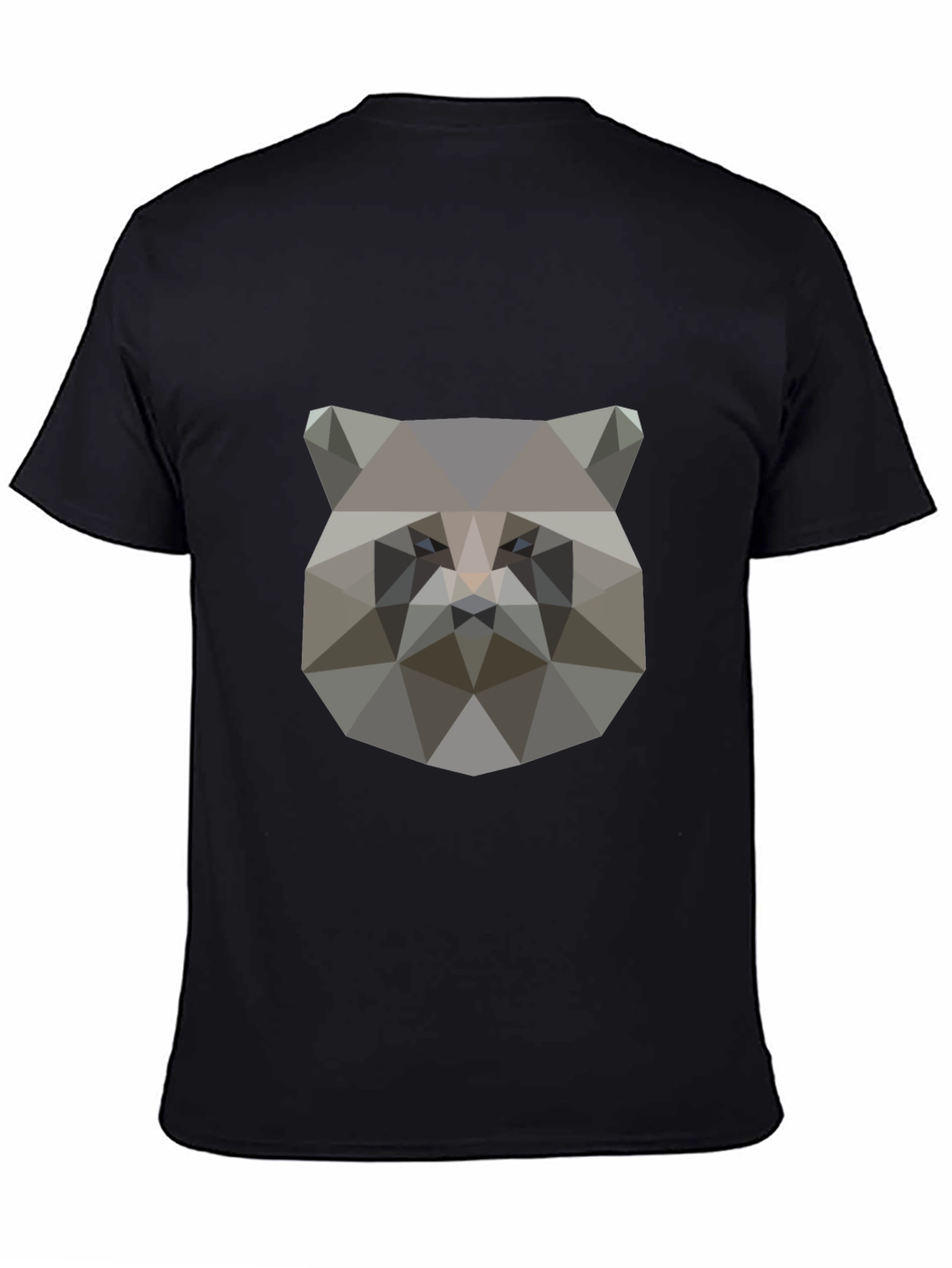 Geometric Raccoon Graphic Tee - Modern Style