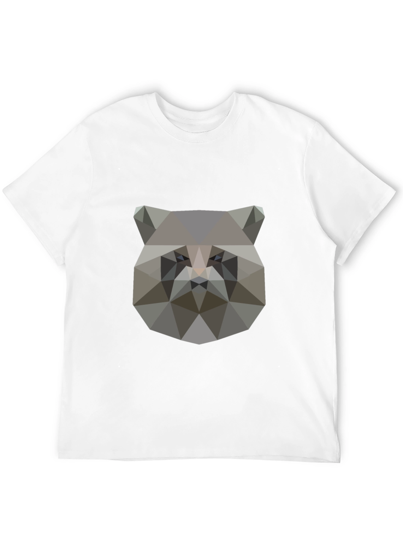 Geometric Raccoon Graphic Tee - Modern Style