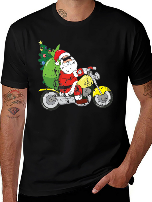 Santa Motorcycle Tee