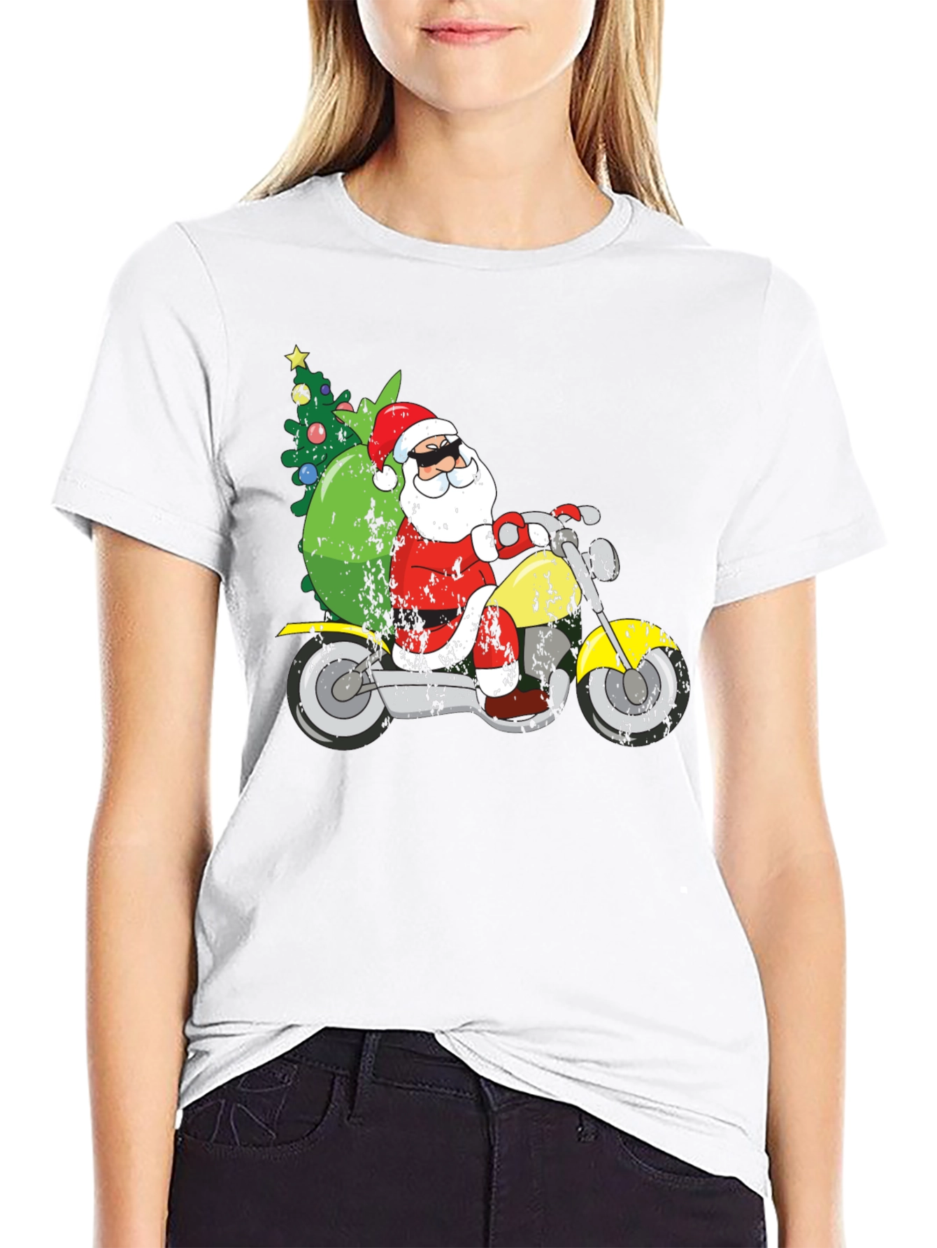Santa Motorcycle Tee