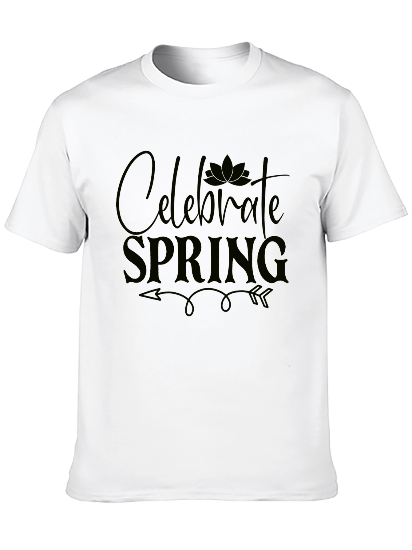 Celebrate Spring Graphic Tee - Black